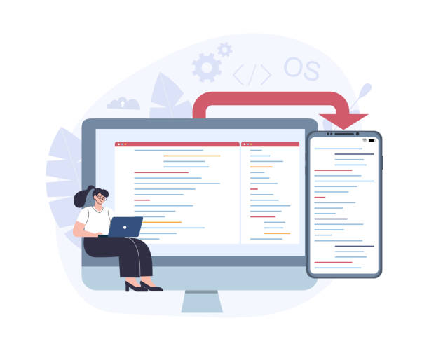 cross-platform software development concept. - 系統(tǒng)軟件 幅插畫檔、美工圖案、卡通及圖標